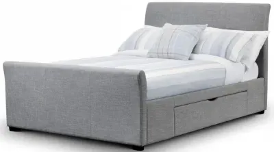 Capri Storage Bed - Light Grey, Fabric