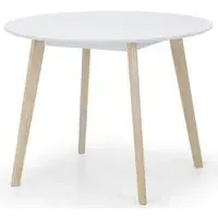 Casa 2-Seater Round Dining Table - White, Oak