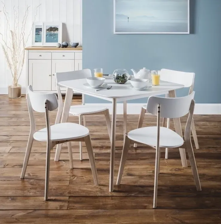 Casa 2-Seater Square Dining Table - White, Oak