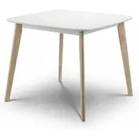 Casa 2-Seater Square Dining Table - White, Oak