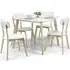 Casa 4-Seater Square Dining Set with 4 Chairs - White, Oak