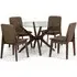 Chelsea 4-Seater Round Dining Set with Kensington Chairs - Walnut