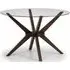 Chelsea 4 Seater Round Dining Table - Walnut, Glass