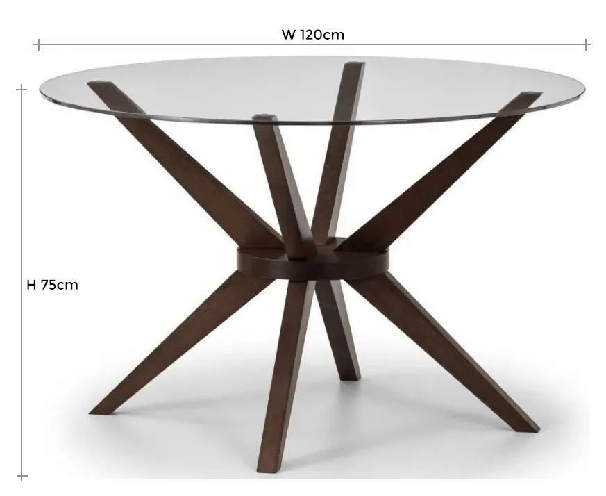 Chelsea 6-Seater Round Dining Set with Cayman Chairs - Walnut