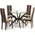 Chelsea 6-Seater Round Dining Set with Cayman Chairs - Walnut