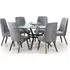 Chelsea 6-Seater Round Dining Set with Huxley Chairs - Walnut