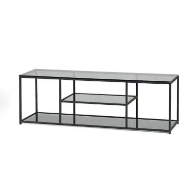 Chicago 140cm TV Unit - Smoked Glass