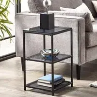 Chicago Narrow Side Table - Smoked, Glass