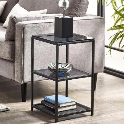 Chicago Narrow Side Table - Smoked, Glass image
