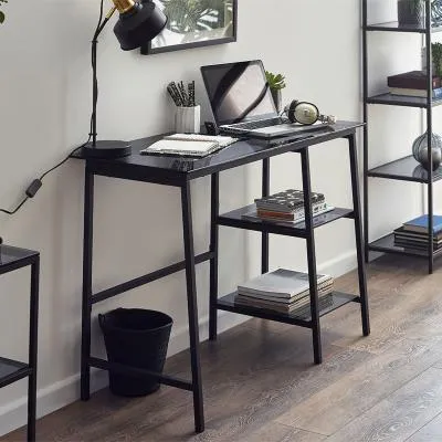 Chicago Office Desk - Smoked Glass image