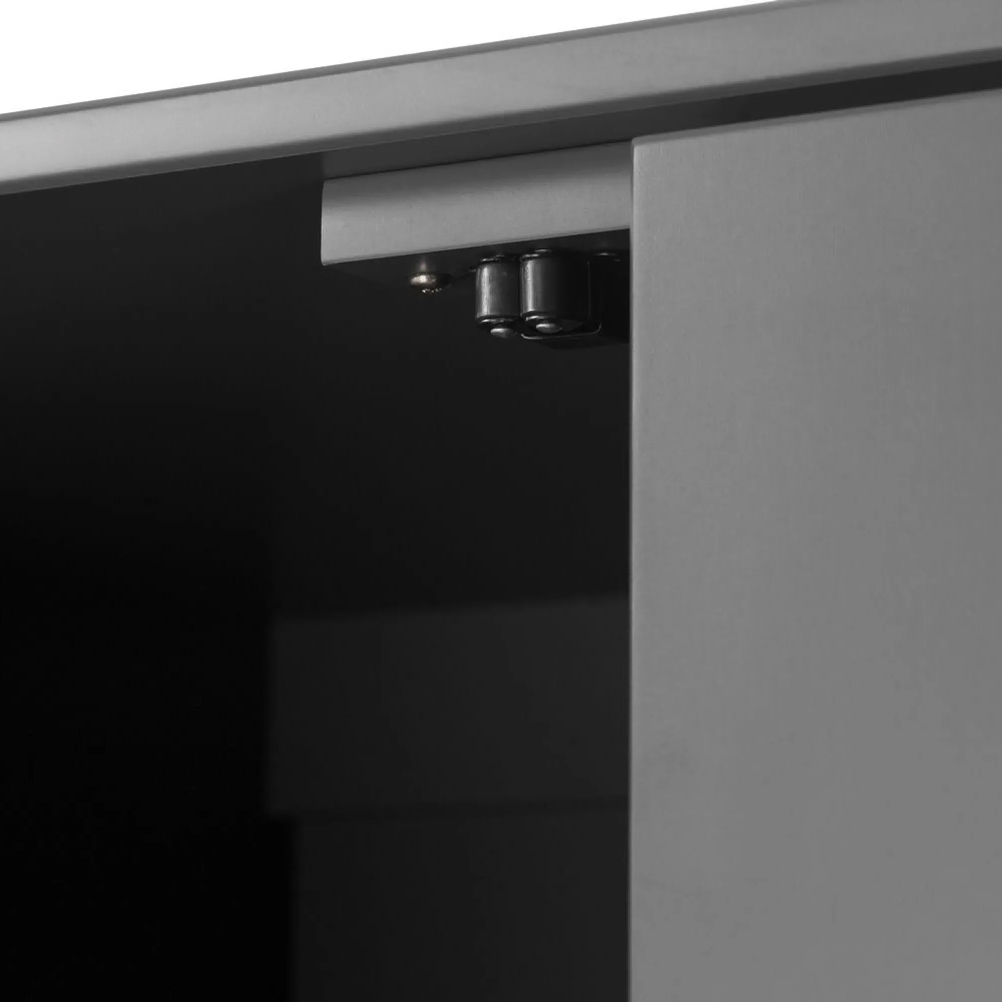 Chloe 2 Door Double Wardrobe with Drawer - Grey