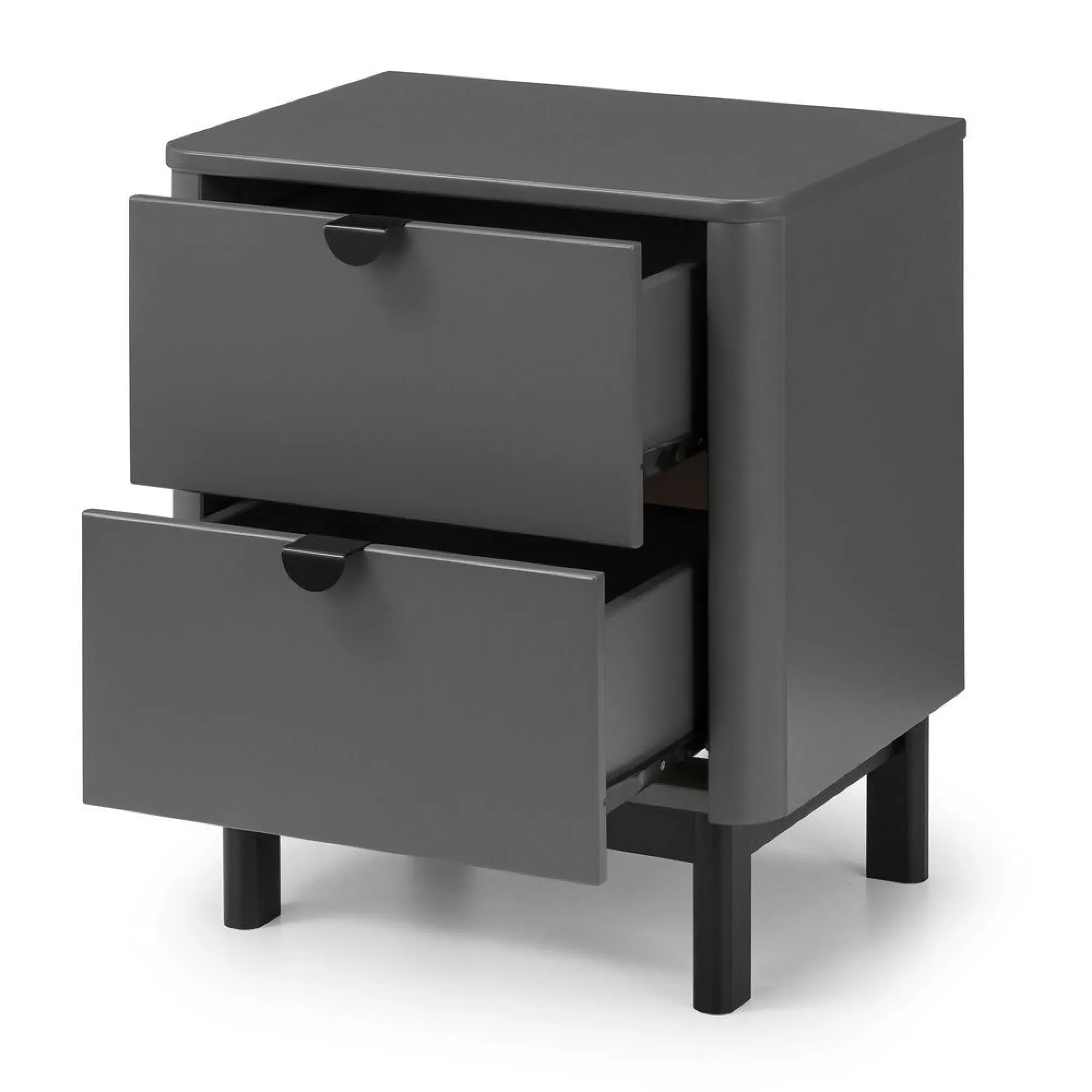Chloe 2 Drawer Bedside Cabinet - Grey