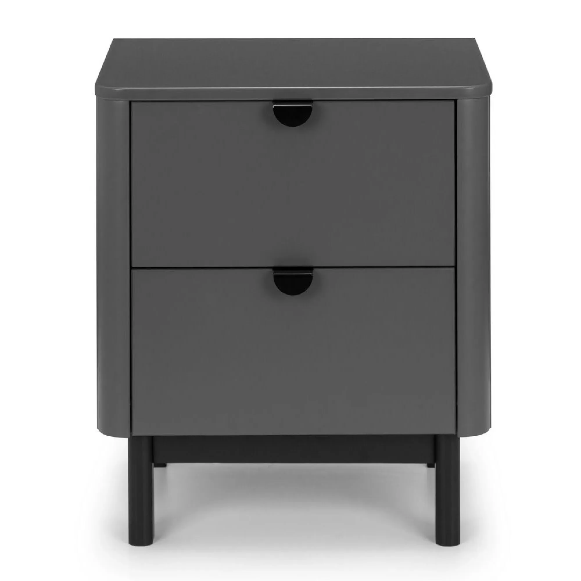 Chloe 2 Drawer Bedside Cabinet - Grey