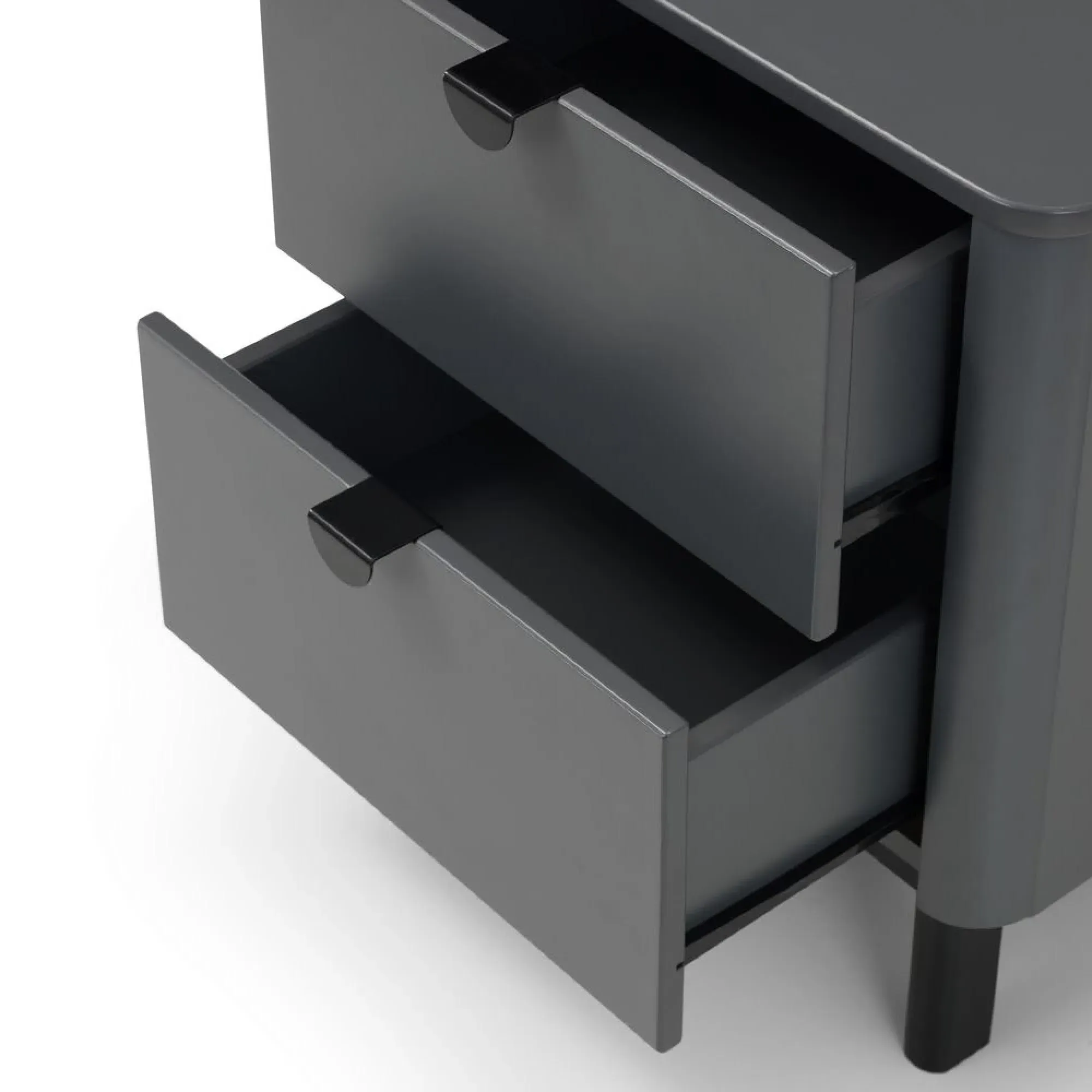 Chloe 2 Drawer Bedside Cabinet - Grey