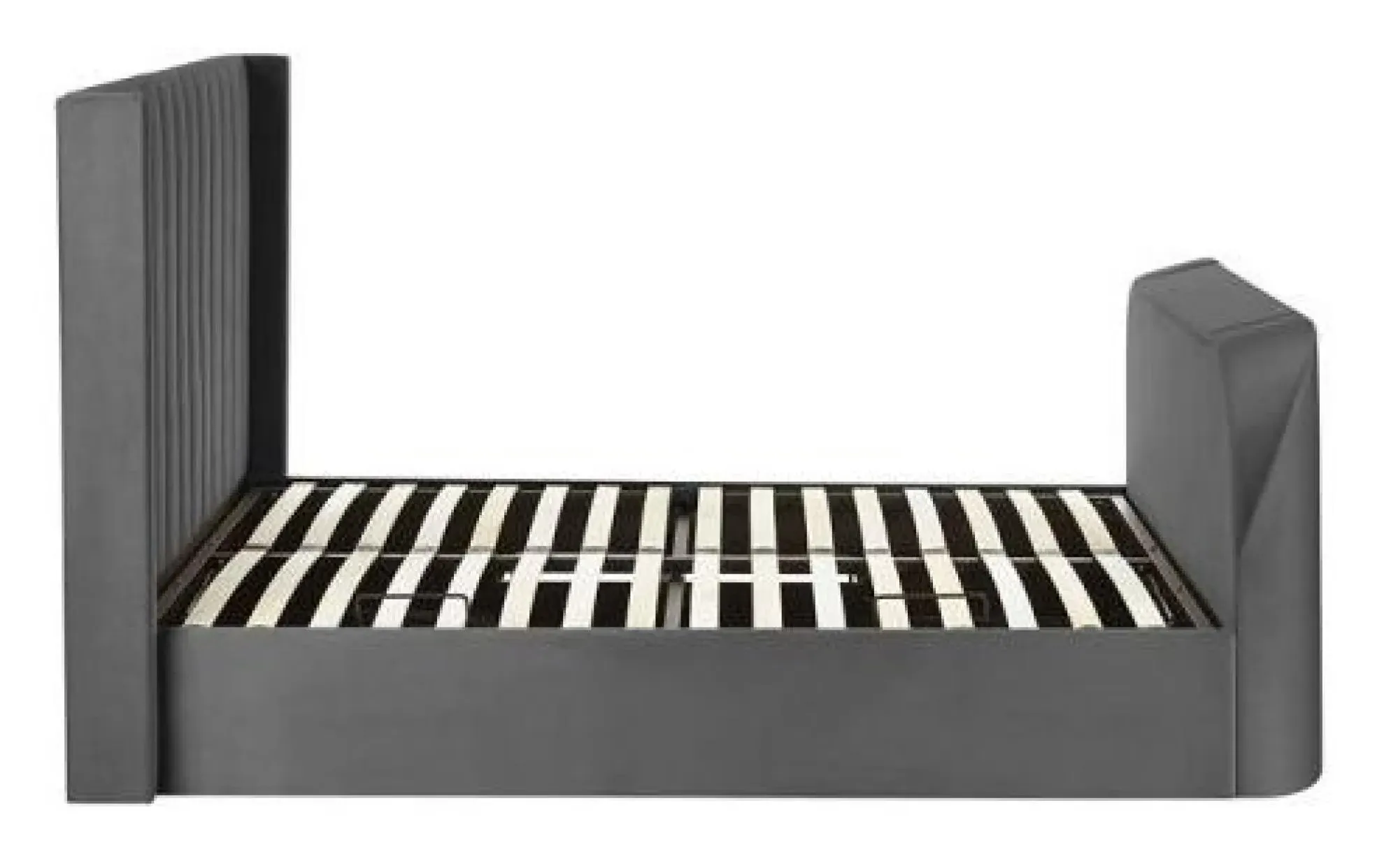 Clara Liftup Ottoman TV Bed with Storage - Dark Grey, Fabric