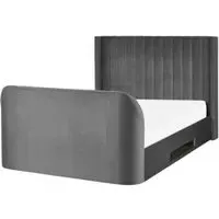 Clara Liftup Ottoman TV Bed with Storage - Dark Grey, Fabric