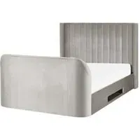 Clara Liftup Ottoman TV Bed with Storage - Light Grey, Fabric