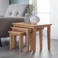 Cleo Nest of 3 Tables - Light Oak