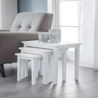 Cleo Nest of 3 Tables - White