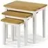 Cleo Nest of 3 Tables - White, Oak