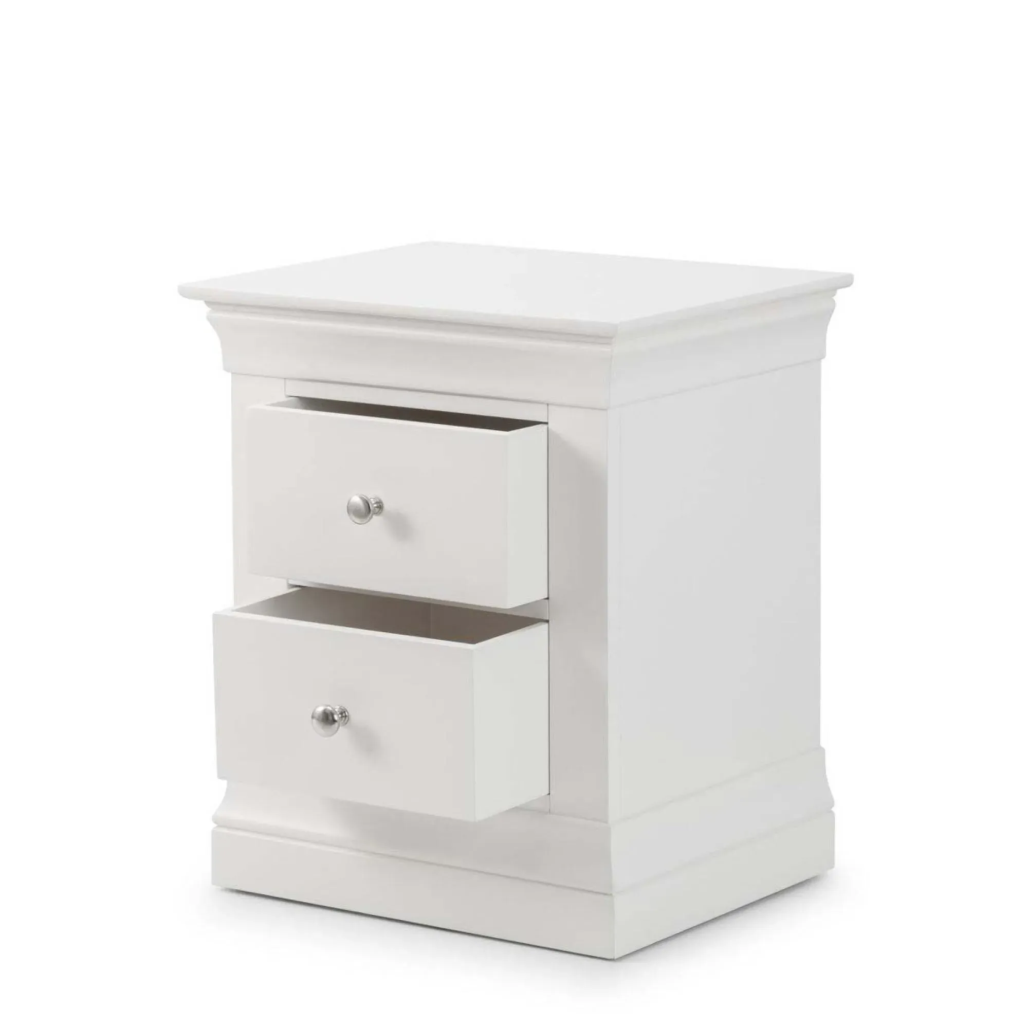Clermont 2 Drawer Bedside Cabinet - White