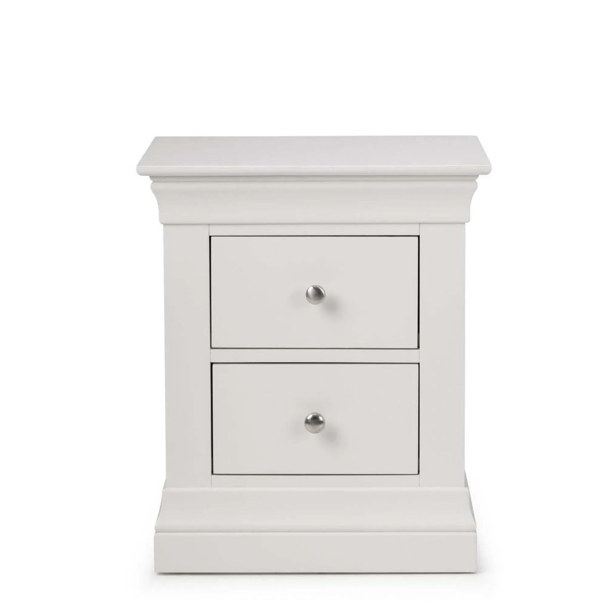 Clermont 2 Drawer Bedside Cabinet - White
