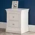 Clermont 2 Drawer Bedside Cabinet - White