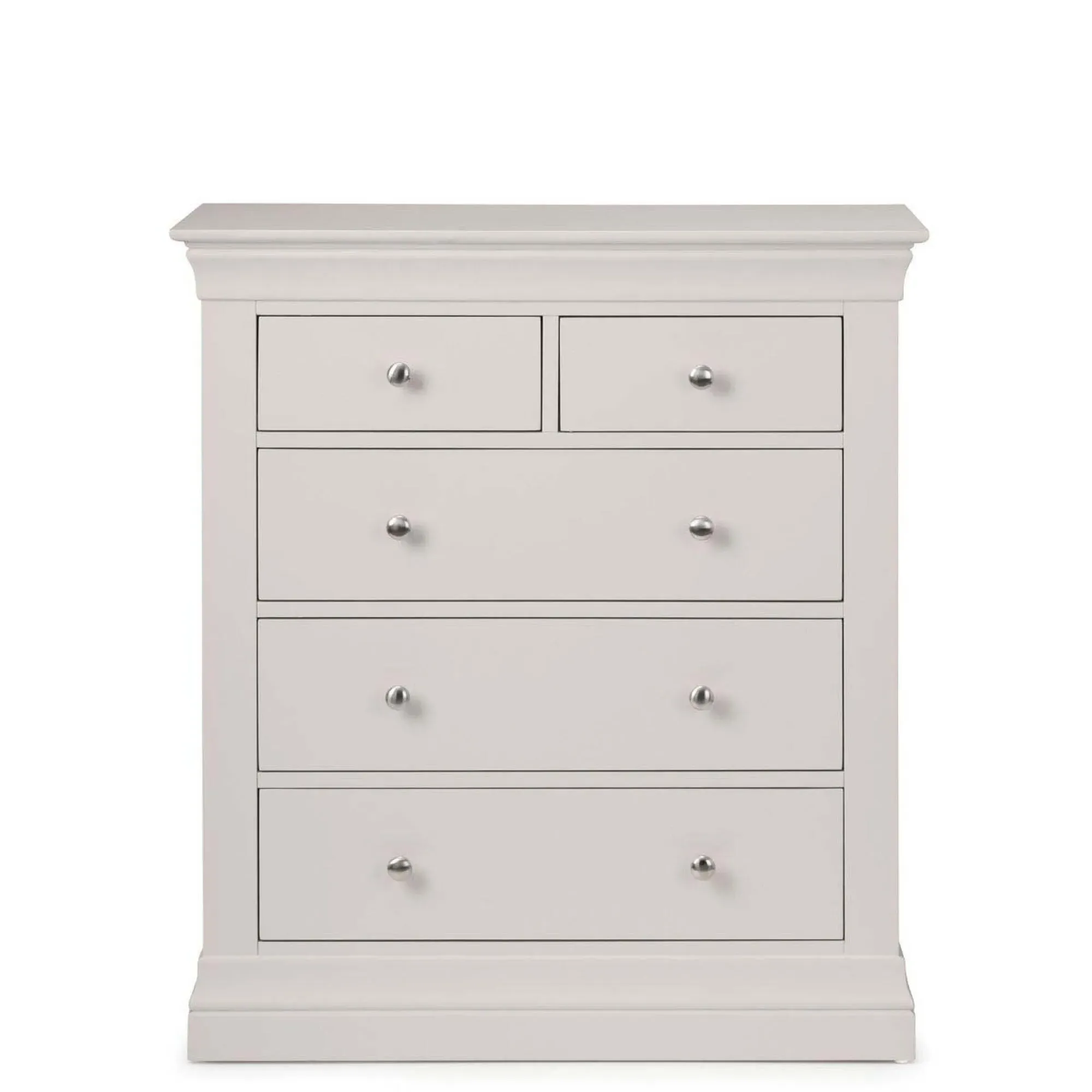 Clermont 3+2 Drawer Chest - Light Grey