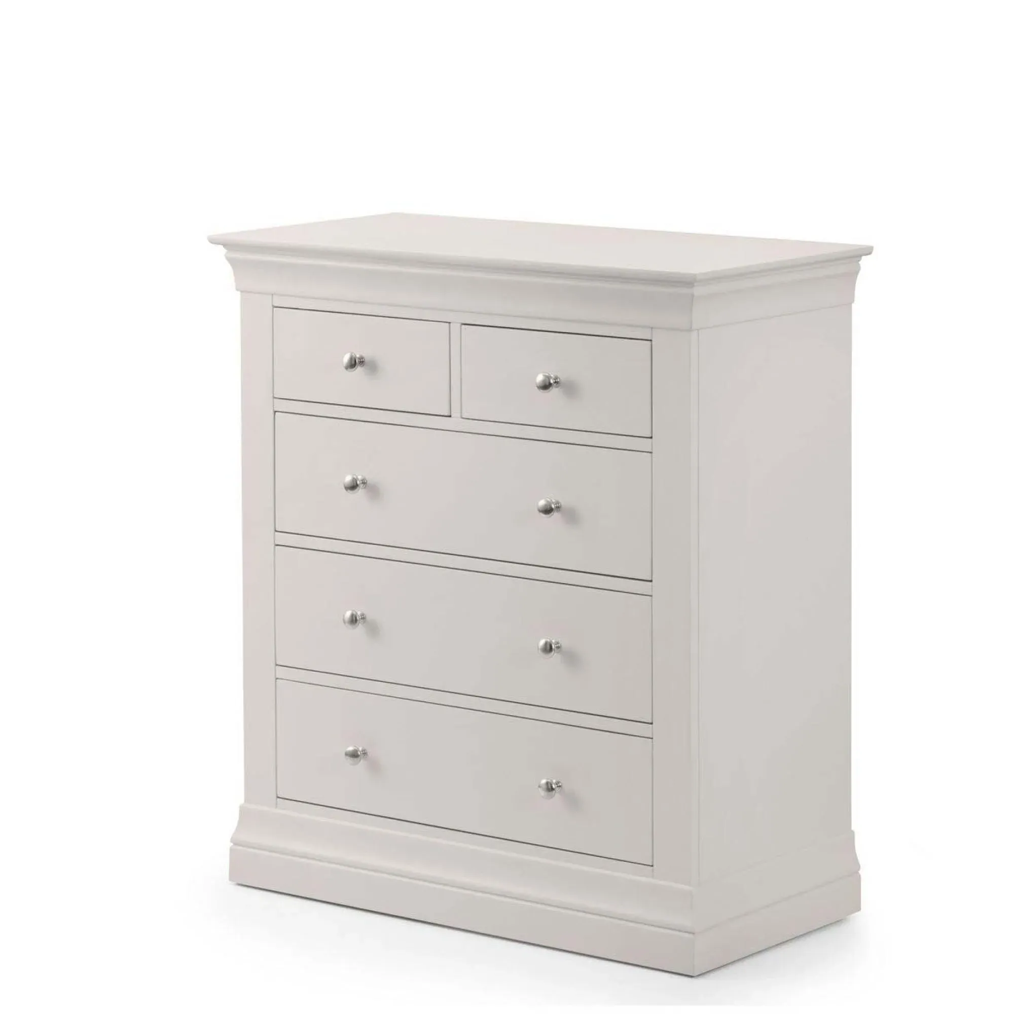 Clermont 3+2 Drawer Chest - Light Grey