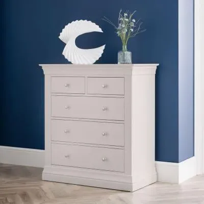 Clermont 3+2 Drawer Chest - Light Grey image