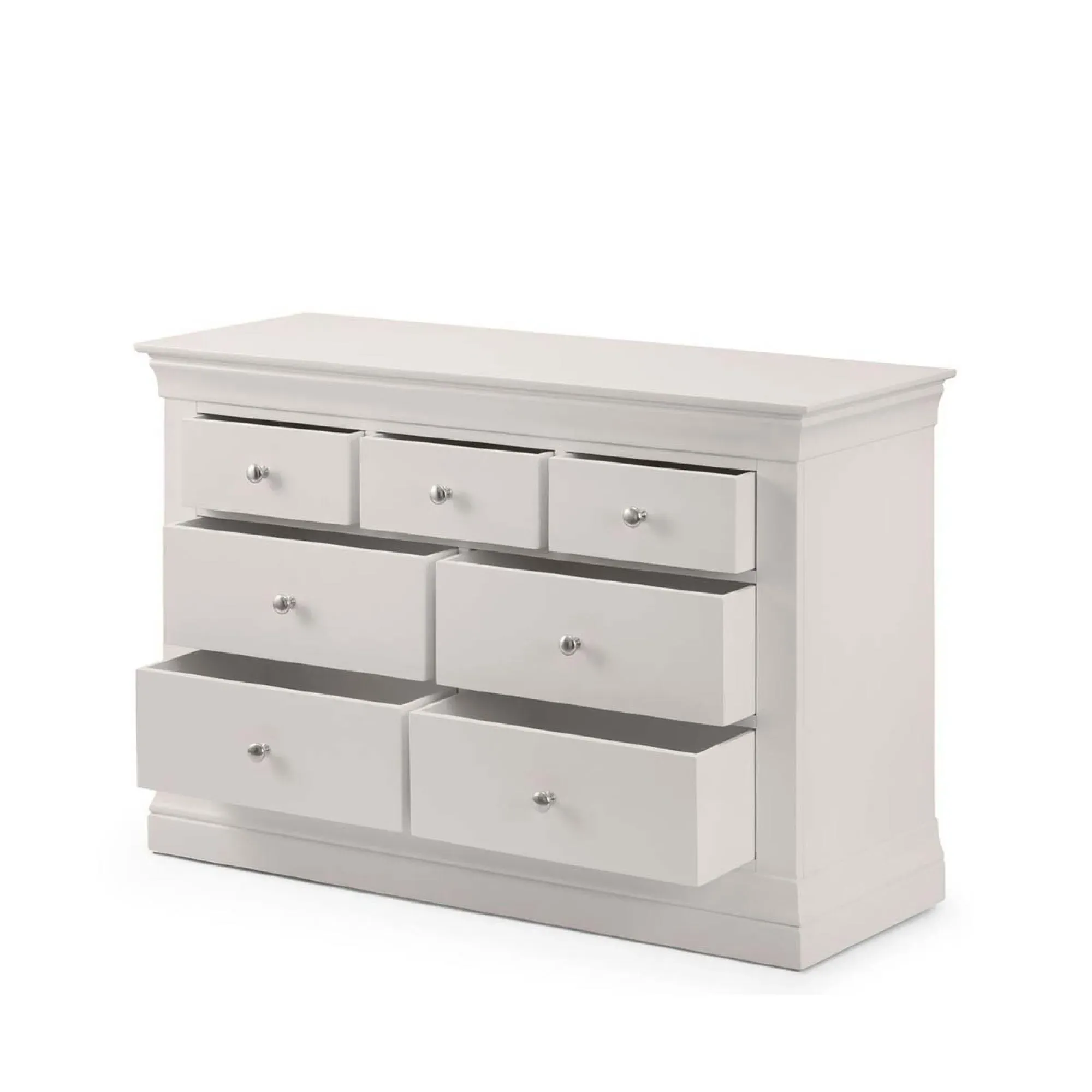 Clermont 4+3 Drawer Chest - Light Grey
