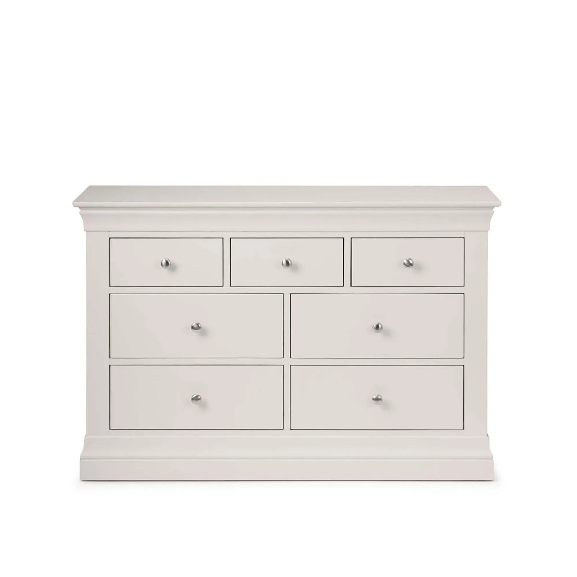 Clermont 4+3 Drawer Chest - Light Grey