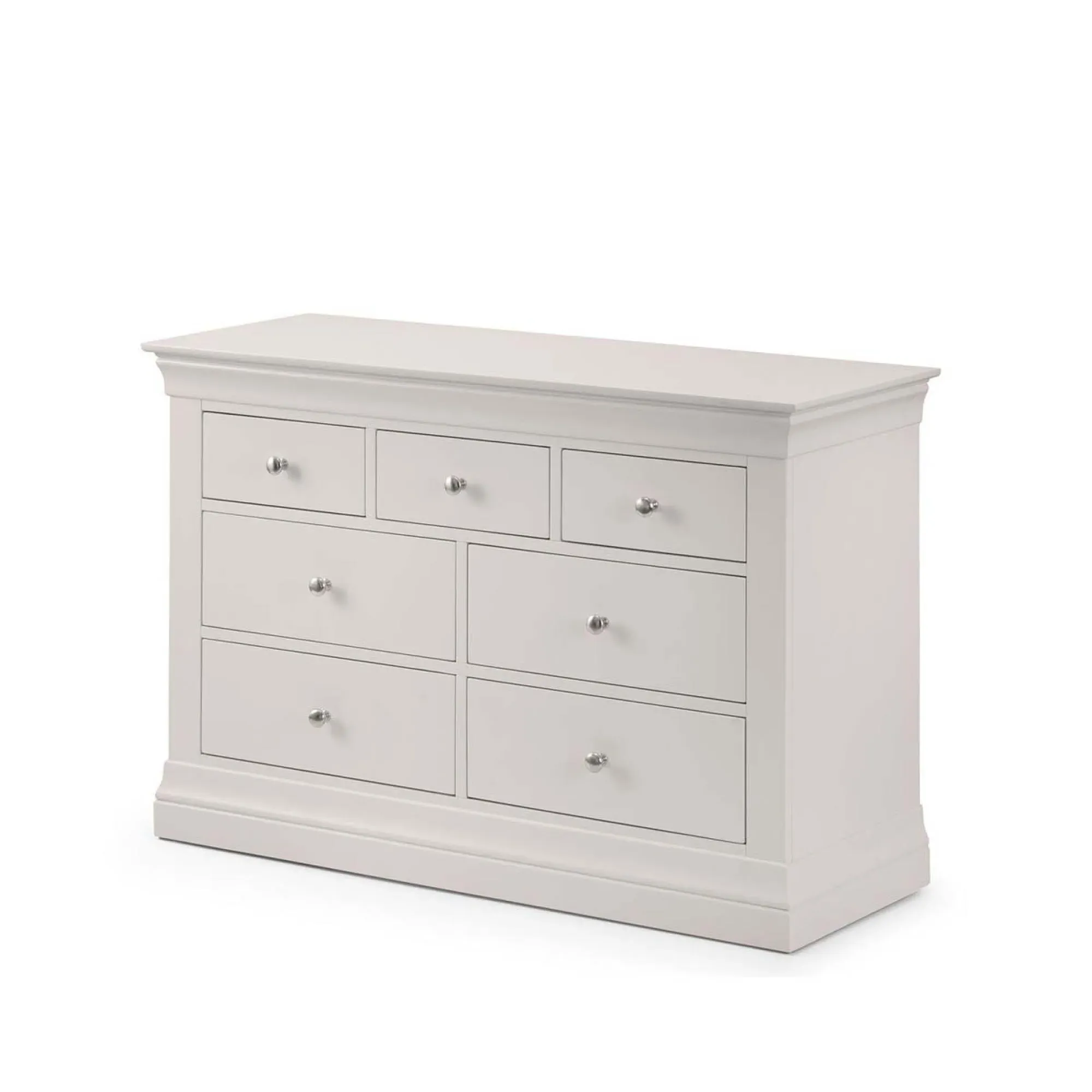 Clermont 4+3 Drawer Chest - Light Grey