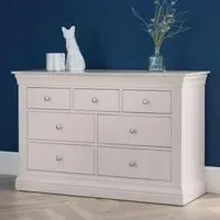 Clermont 4+3 Drawer Chest - Light Grey