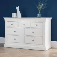 Clermont 4+3 Drawer Chest - White