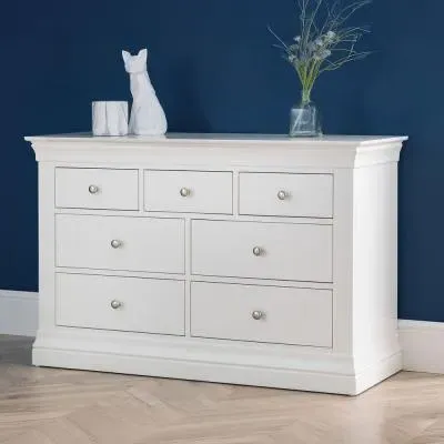 Clermont 4+3 Drawer Chest - White