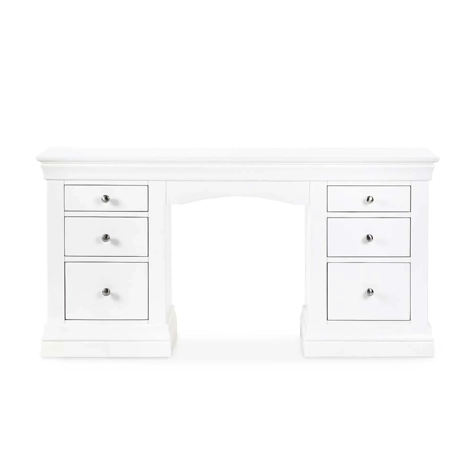 Clermont 6 Drawer Double Dressing Table - White