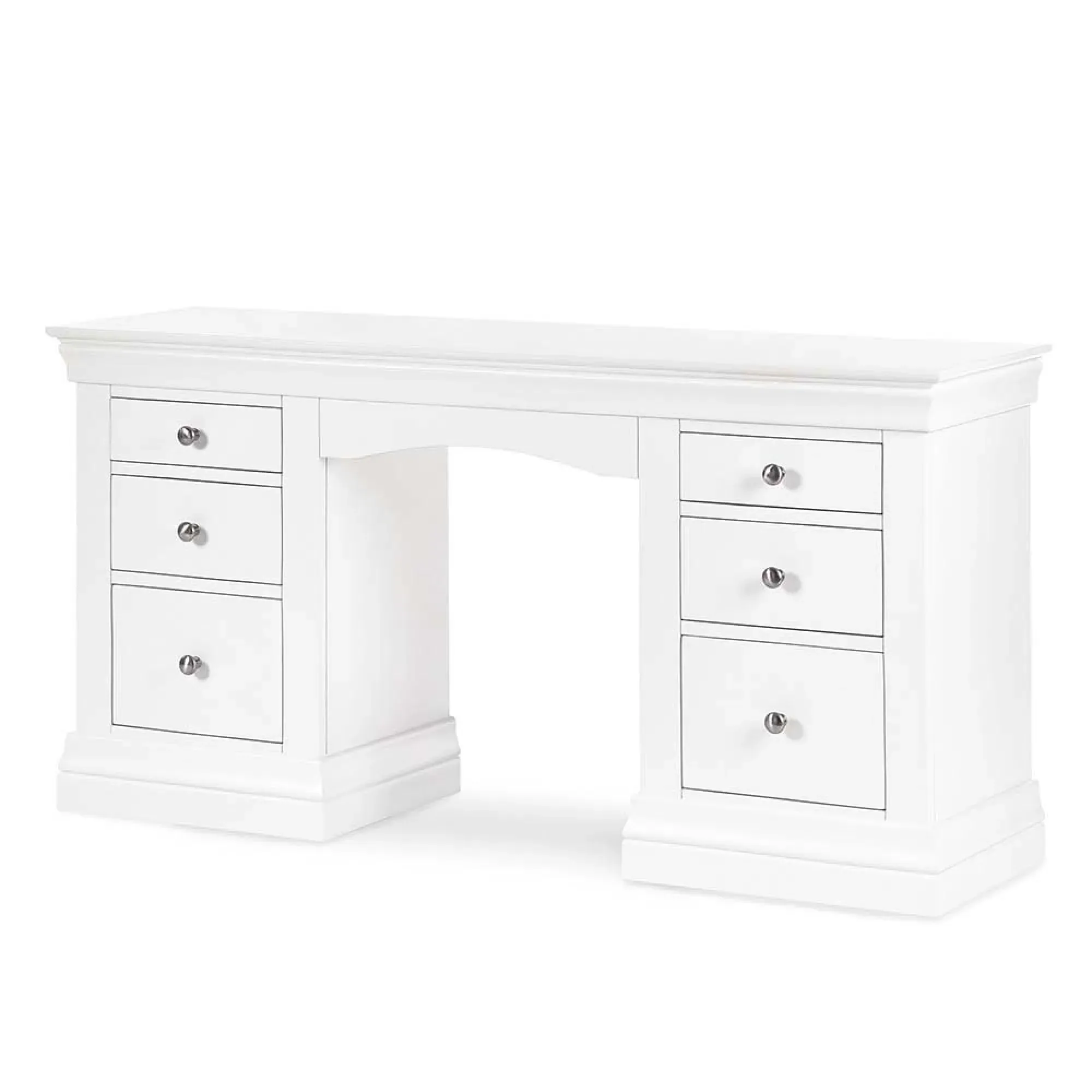 Clermont 6 Drawer Double Dressing Table - White