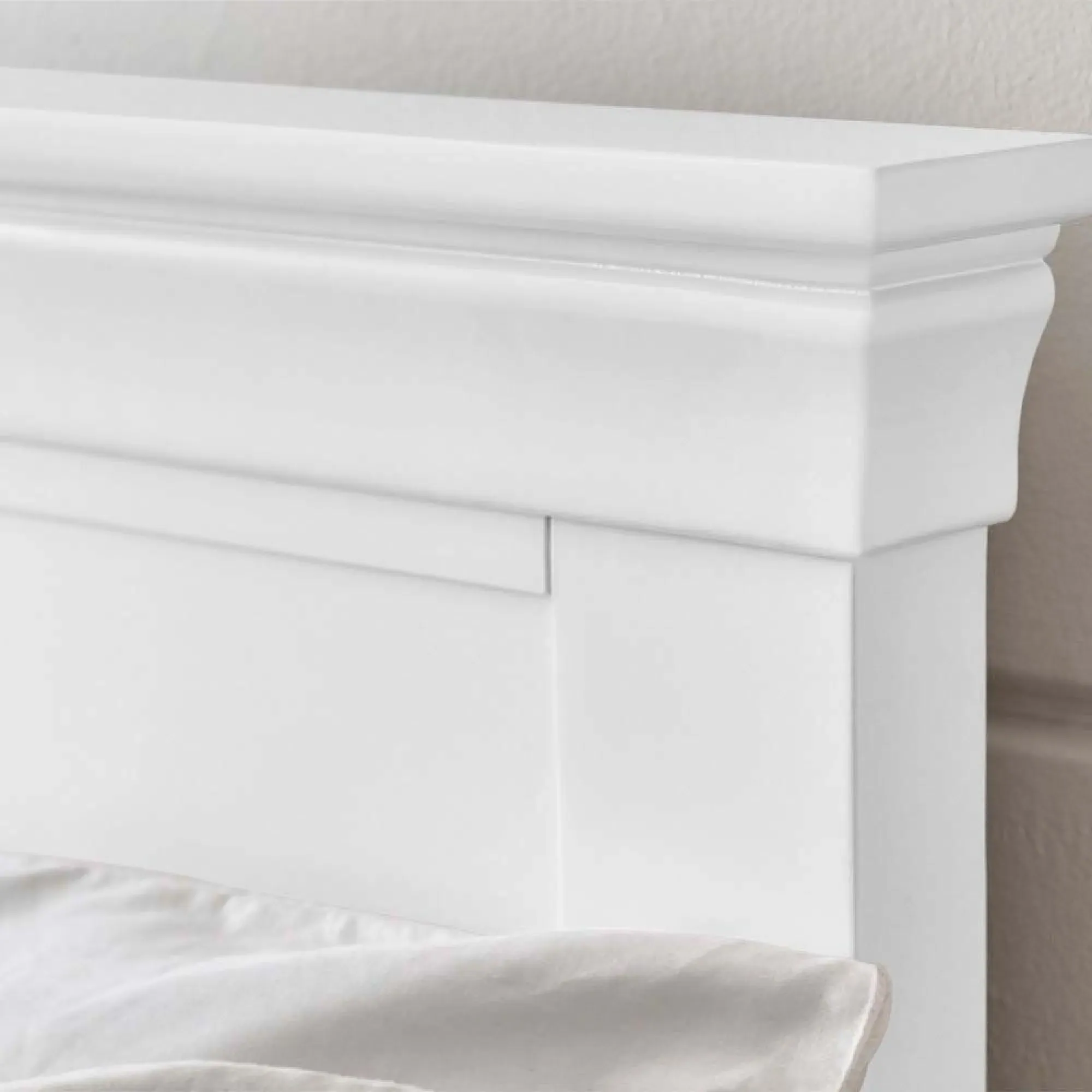 Clermont Panel Bed - White