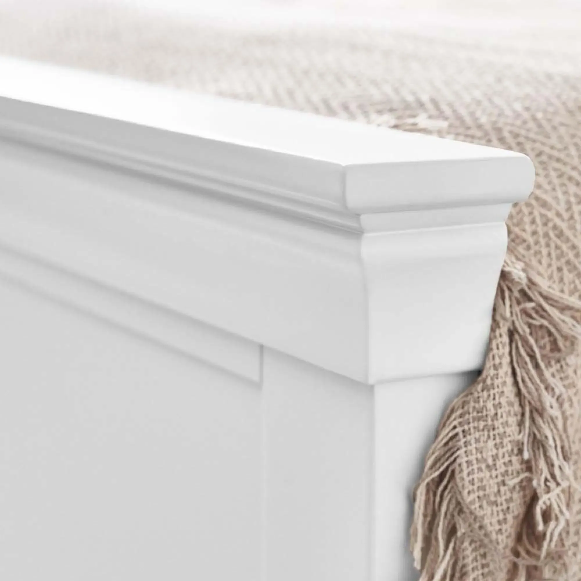 Clermont Panel Bed - White