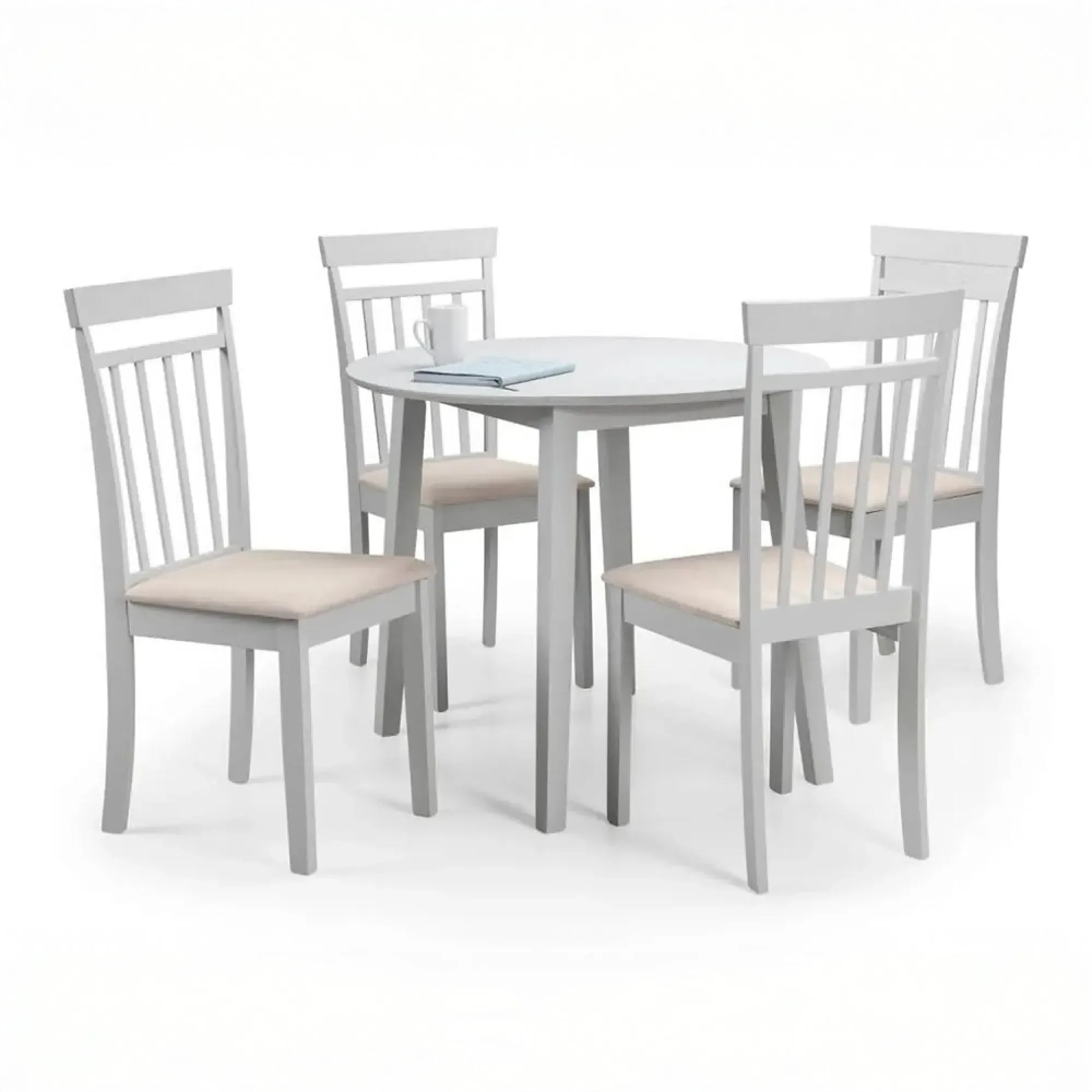 Coast 2-4 Seater Round Drop Leaf Dining Set with 4 Chairs