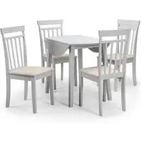 Coast 2-4 Seater Round Drop Leaf Dining Set with 4 Chairs