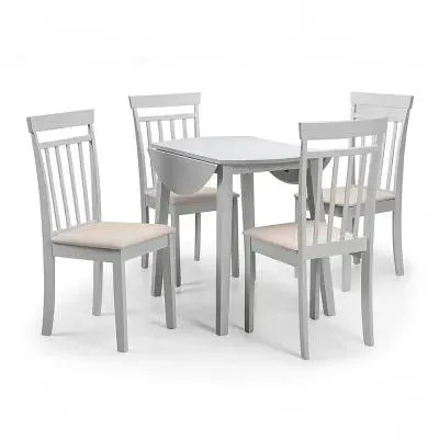 Coast 2-4 Seater Round Drop Leaf Dining Set with 4 Chairs