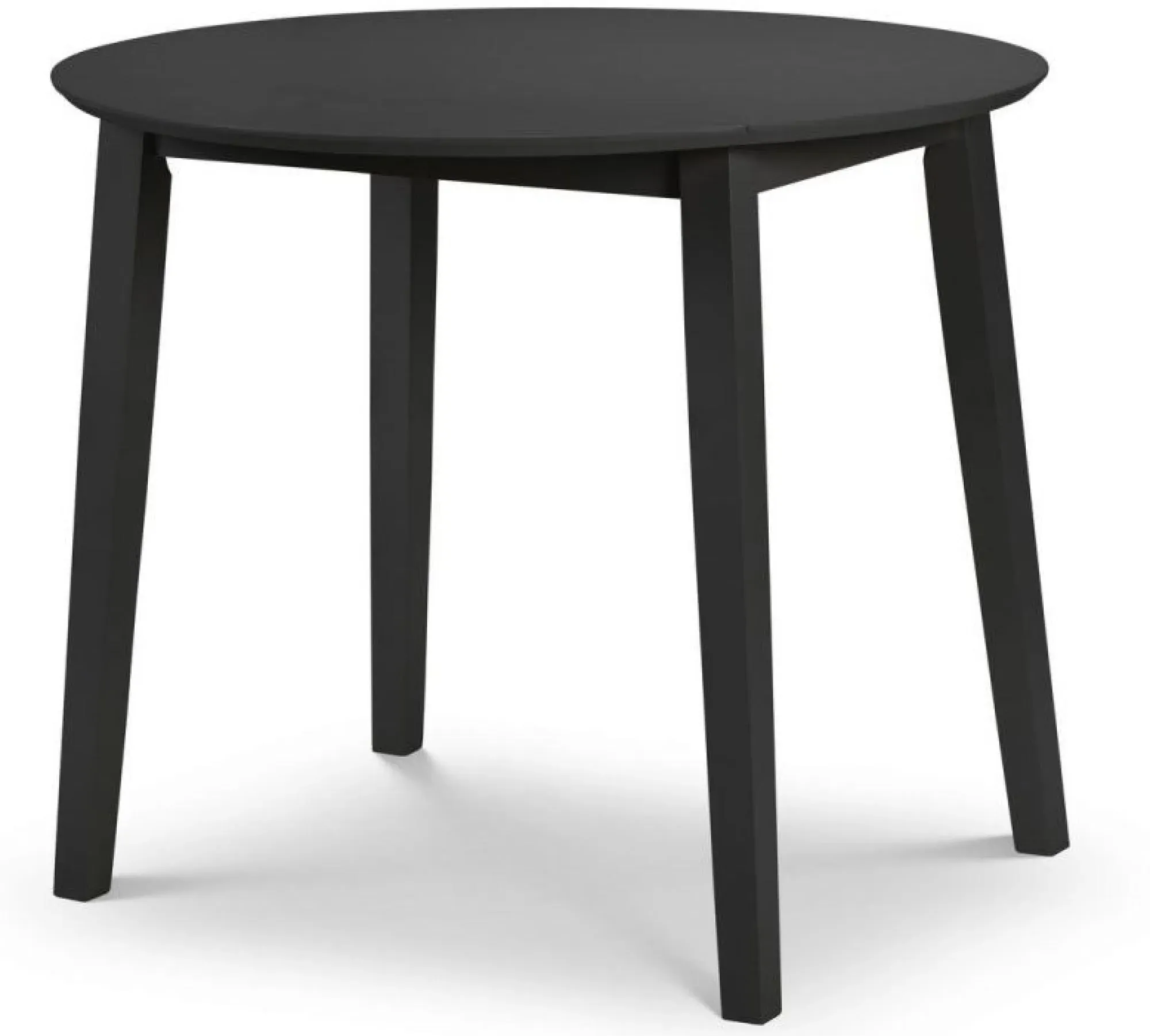 Coast 2-4 Seater Round Drop Leaf Dining Table - Black