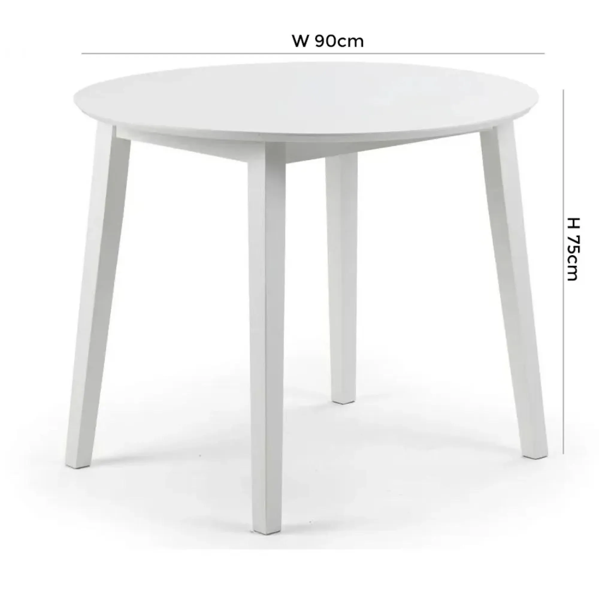 Coast 2-4 Seater Round Drop Leaf Dining Table - White