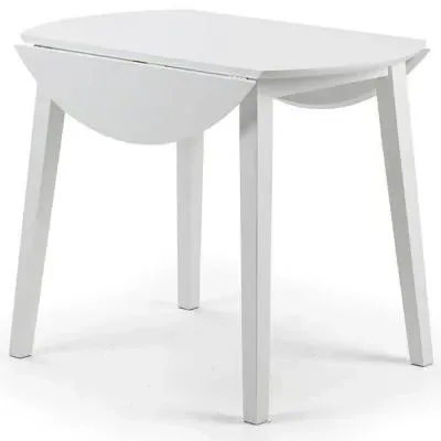Coast 2-4 Seater Round Drop Leaf Dining Table - White