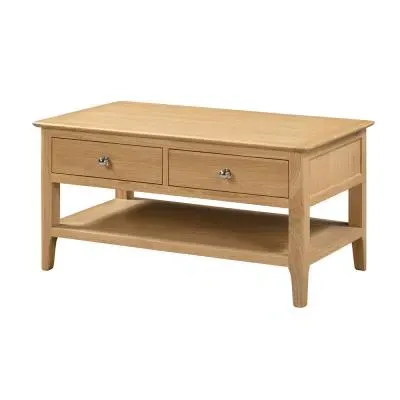 Cotswold 2 Drawer Coffee Table - Oak
