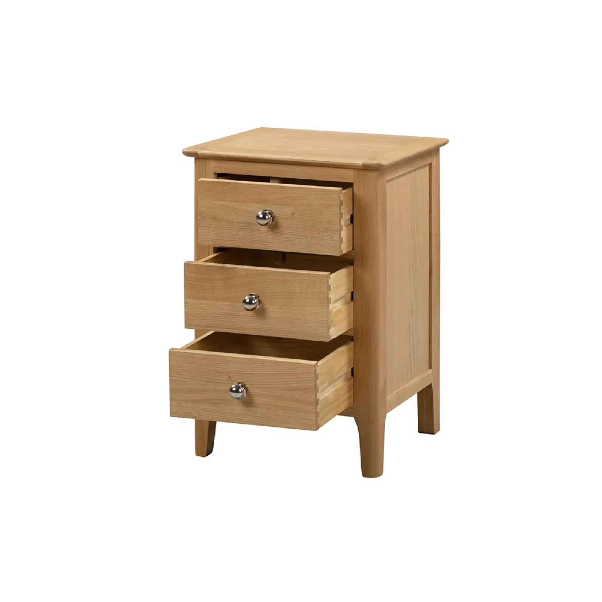Cotswold 3 Drawer Bedside Cabinet - Oak