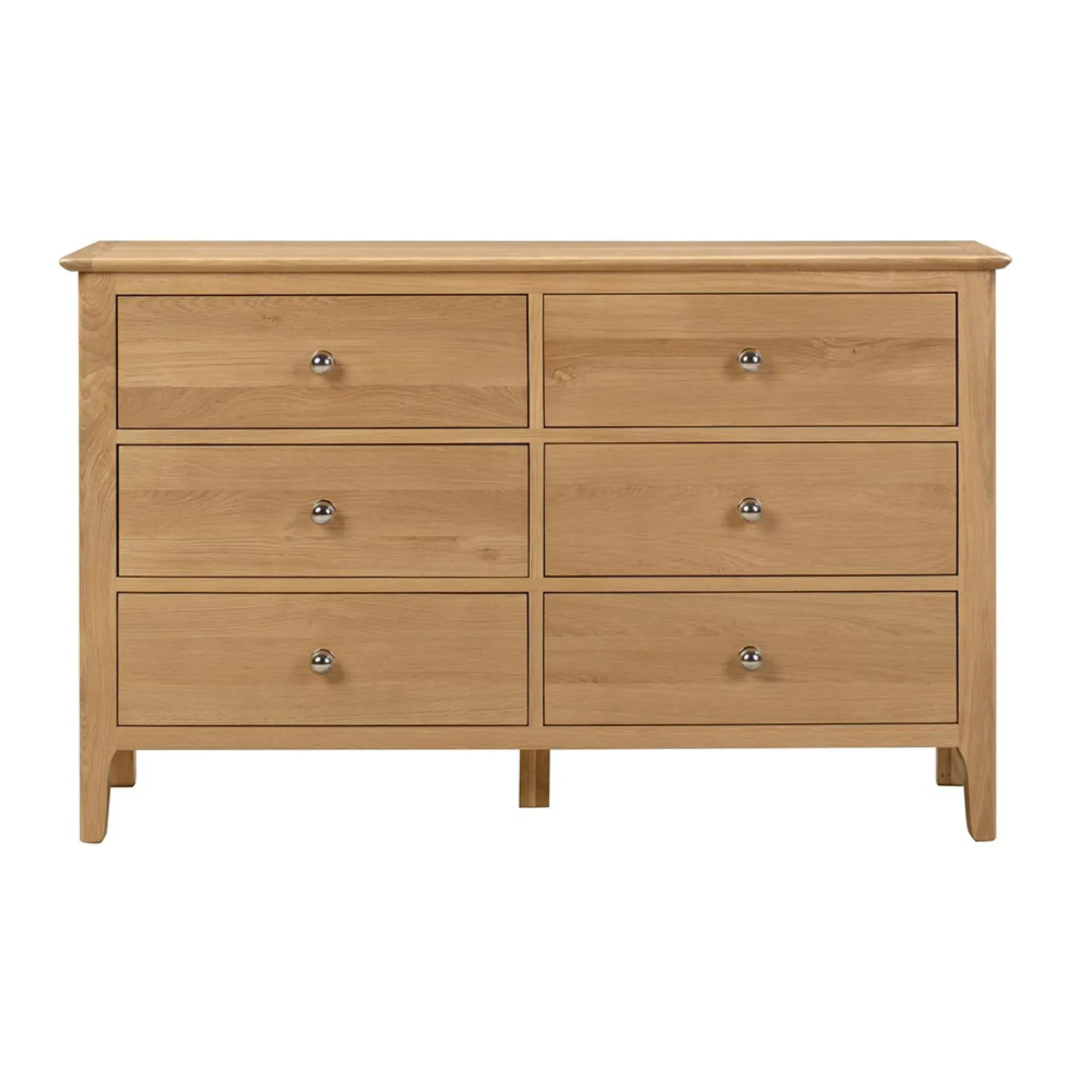 Cotswold 6 Drawer Wide Chest - Oak