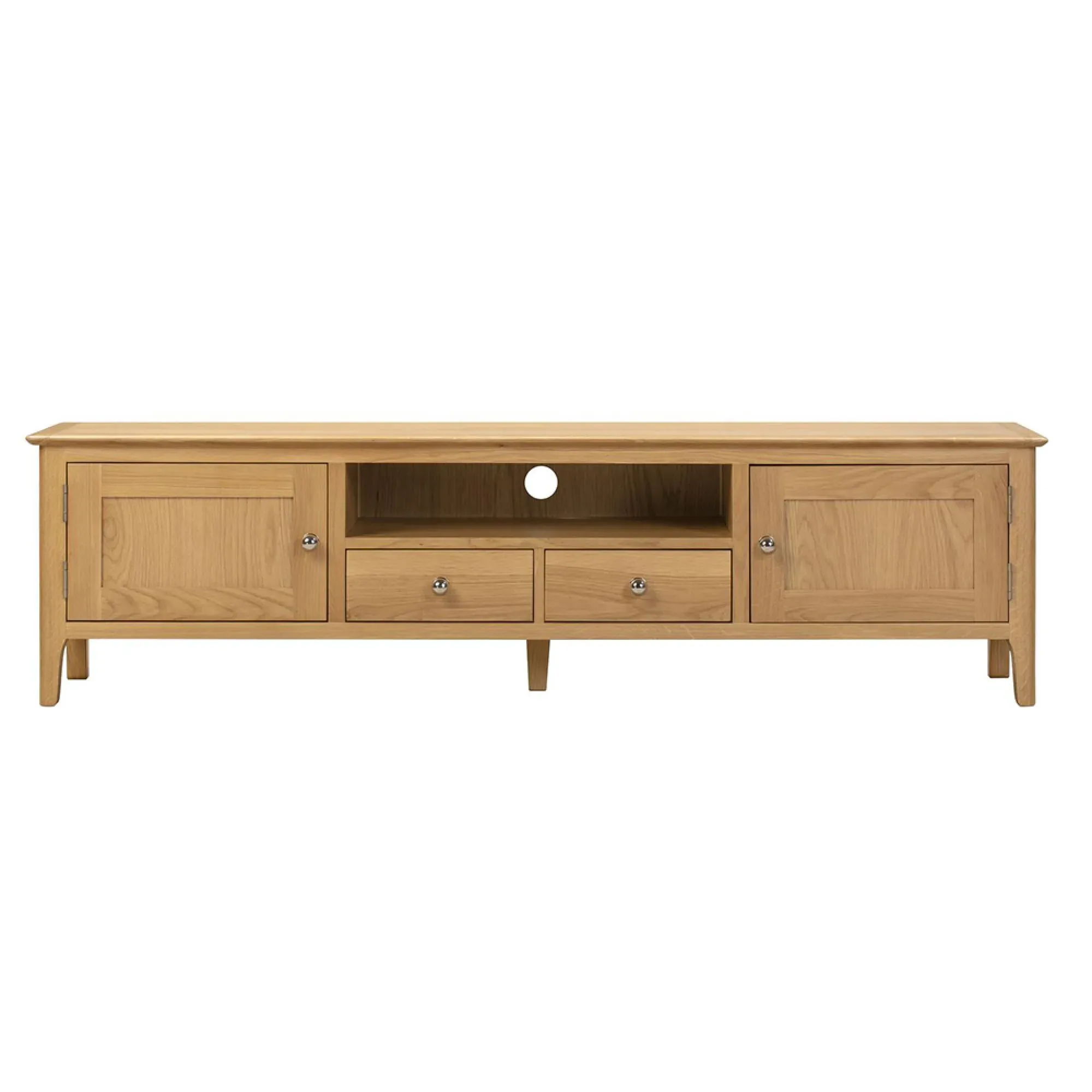 Cotswold Oak 180cm TV Unit - Natural Satin Lacquer